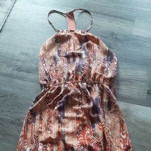 Multicolor Patterned Dress